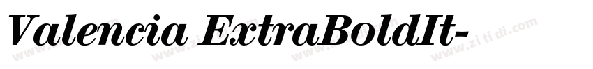 Valencia ExtraBoldIt字体转换